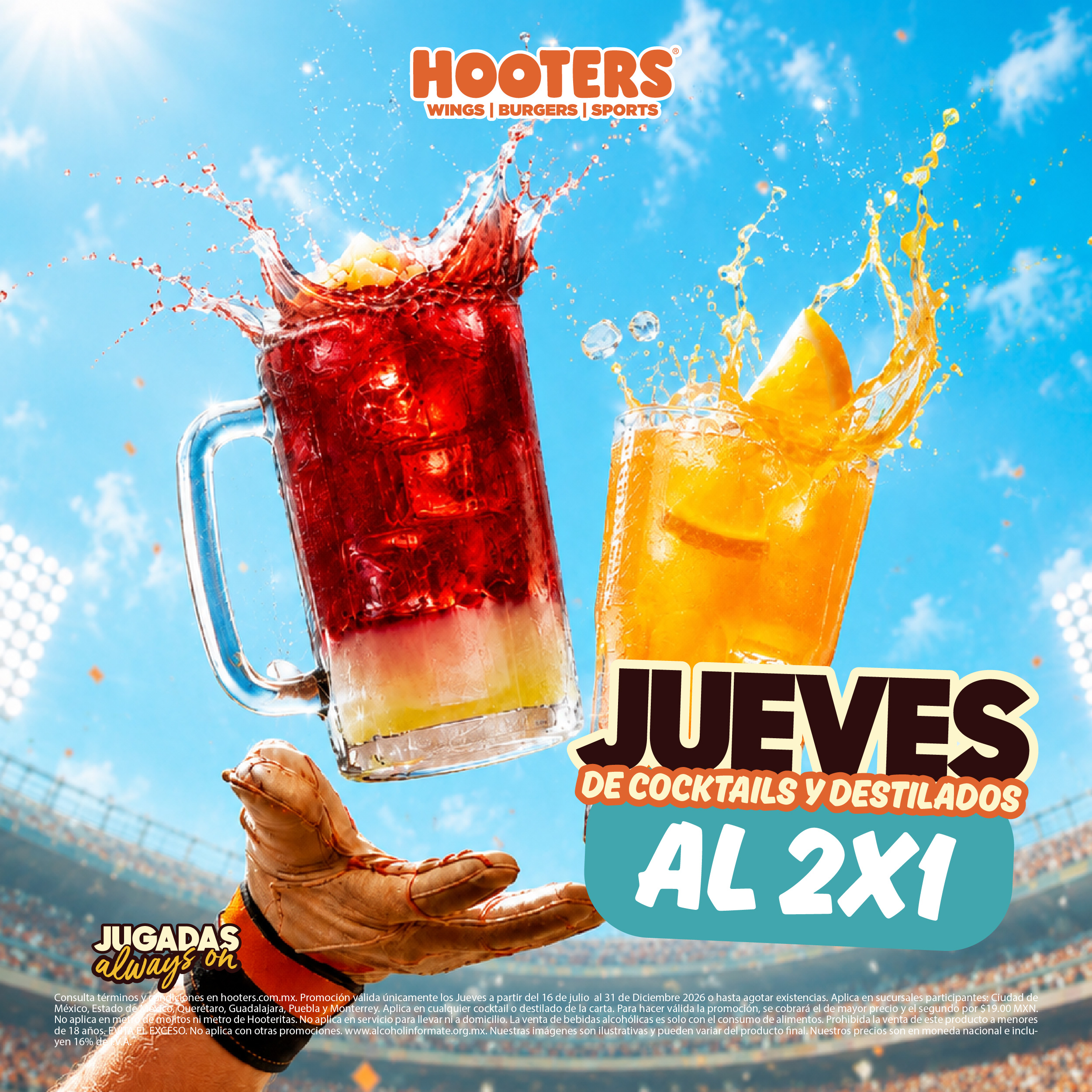 Jueves de cocteles y destilados al 2x1