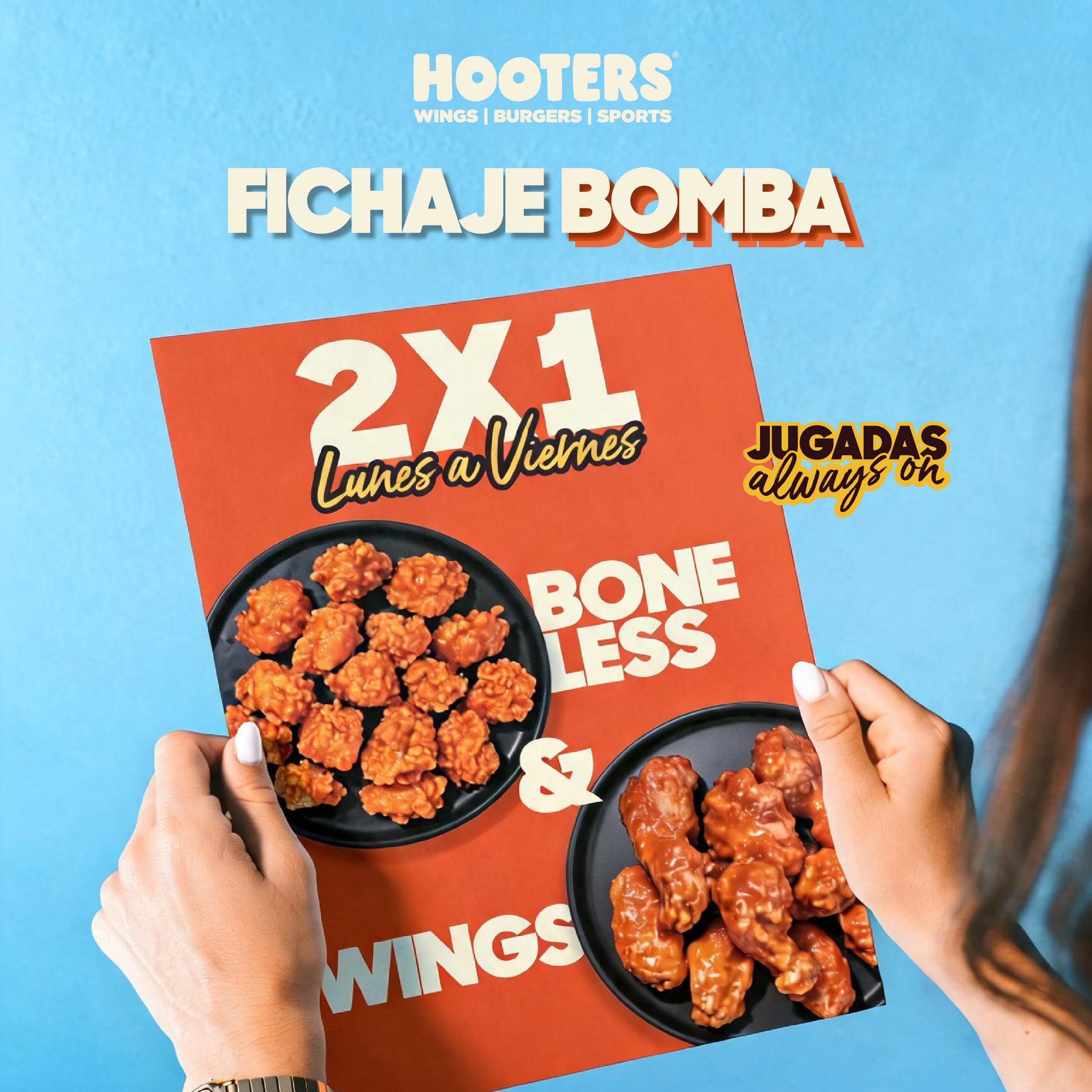 2×1 en Boneless & Wings