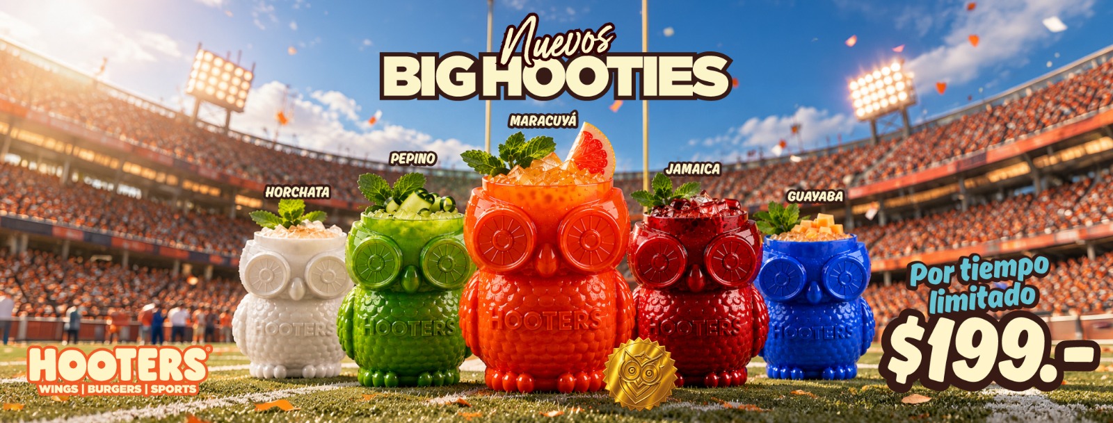 Big Hooties — Nuevos Sabores — Edición limitada: Pepino, Jamaica, Maracuyá, Guayaba y Horchata